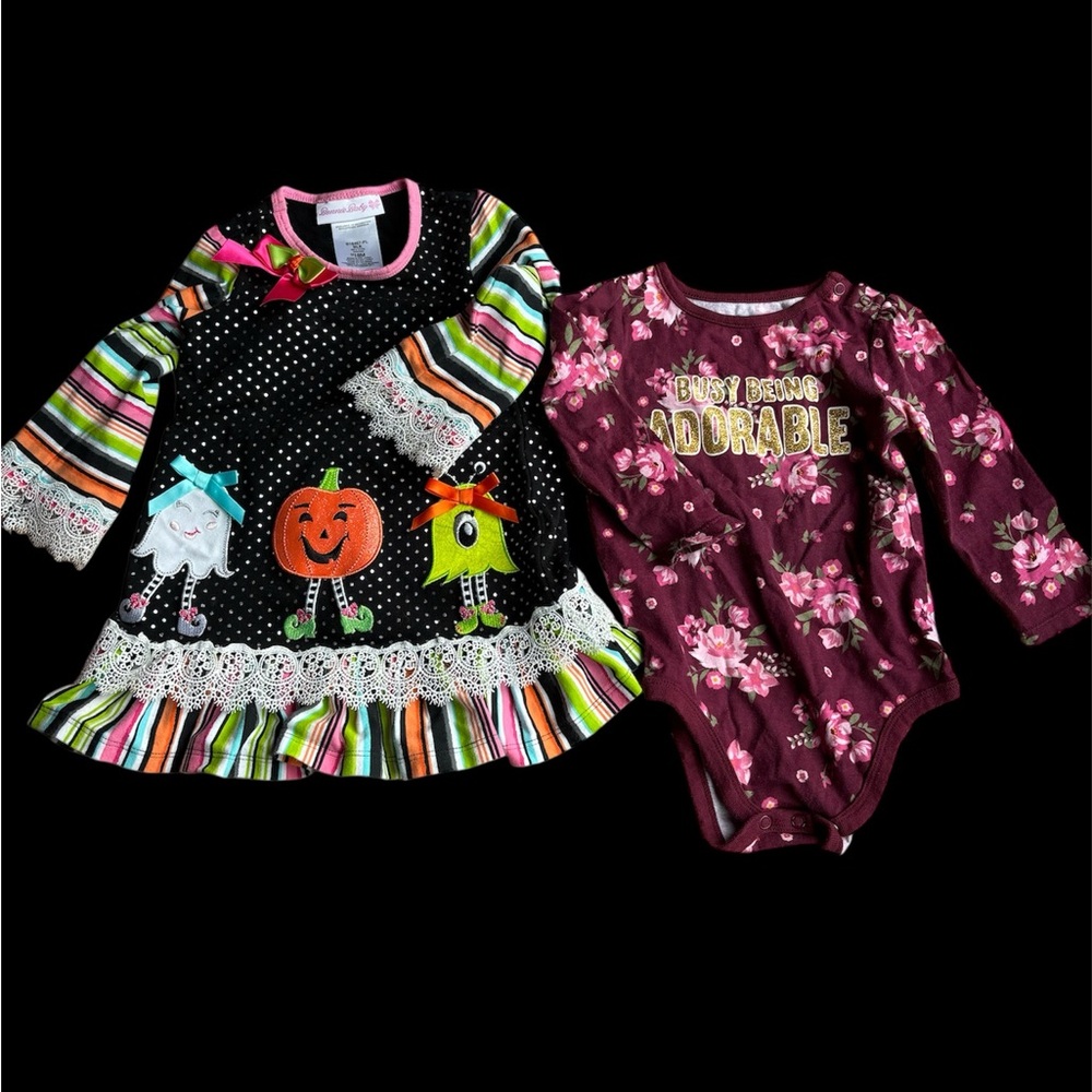 Girls Halloween Dress & Onesie - 18 months - EUC